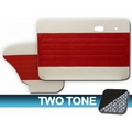 Bug 73-79 Convertible, Two-Tone Horizontal Panels NO Pockets Full Set